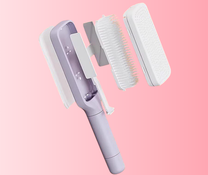 Self Cleaning Hairbrush - OXENNE -  -  Best Selling  - Keep your hairbrush clean effortlessly with Oxenne's Self-Cleaning Hairbrush. Removes hair with a single click for a fresh, hygienic experience every time! - Self Cleaning Hair Brush for Effortless Hair Care