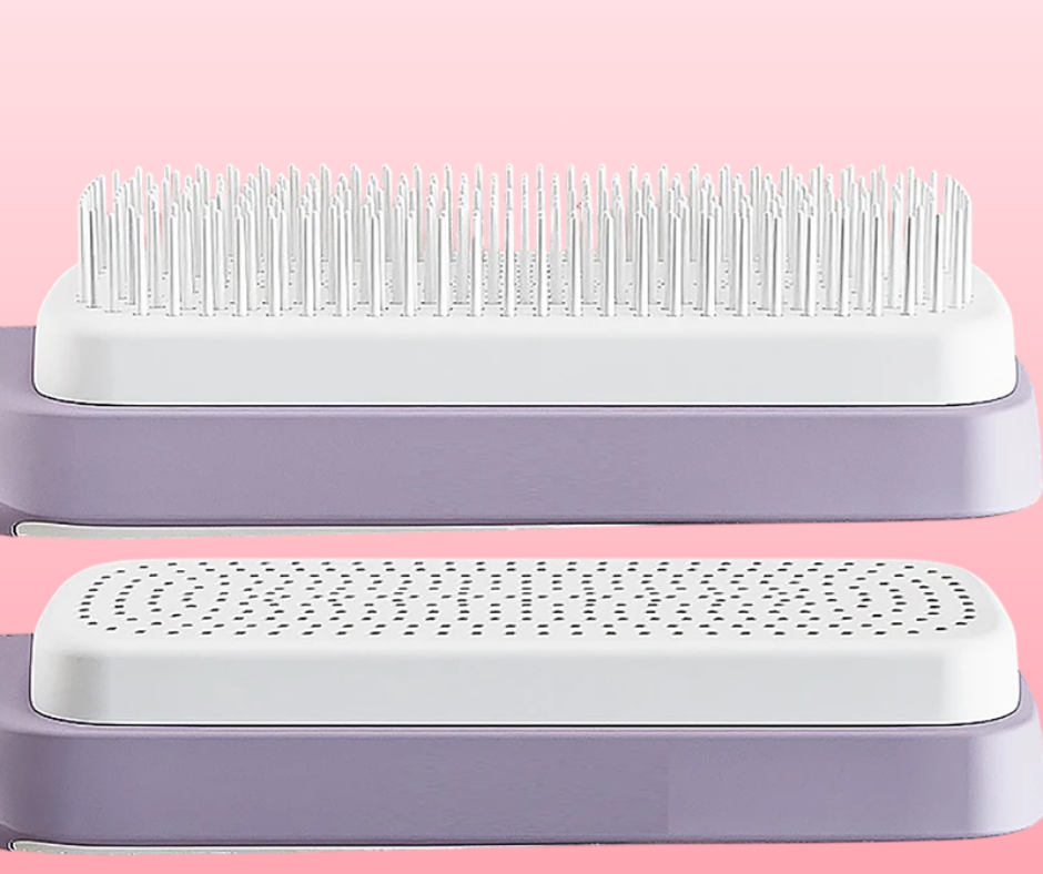 Self Cleaning Hairbrush - OXENNE -  -  Best Selling  - Keep your hairbrush clean effortlessly with Oxenne's Self-Cleaning Hairbrush. Removes hair with a single click for a fresh, hygienic experience every time! - Self Cleaning Hair Brush for Effortless Hair Care